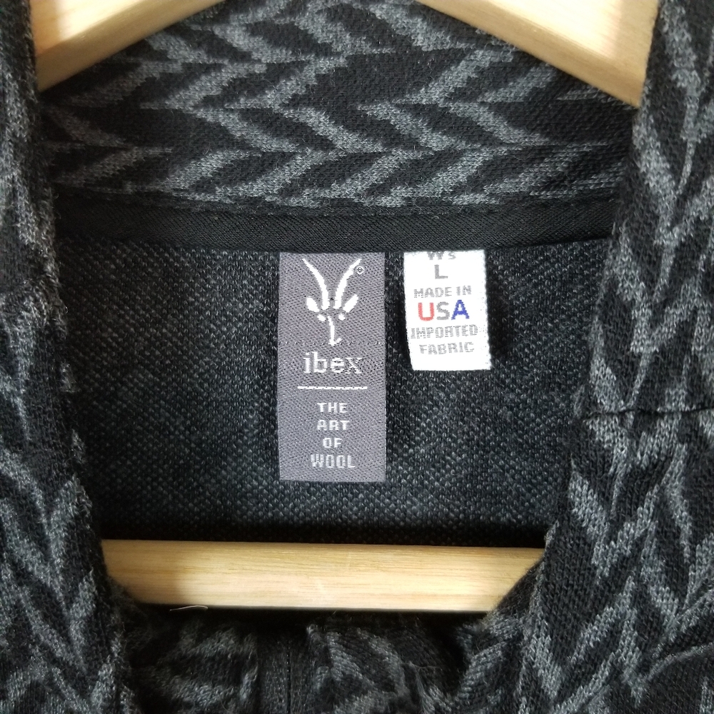 IBEX 100% Merino Wool Full Zip Sweater Shell US L - Picture 3 of 7